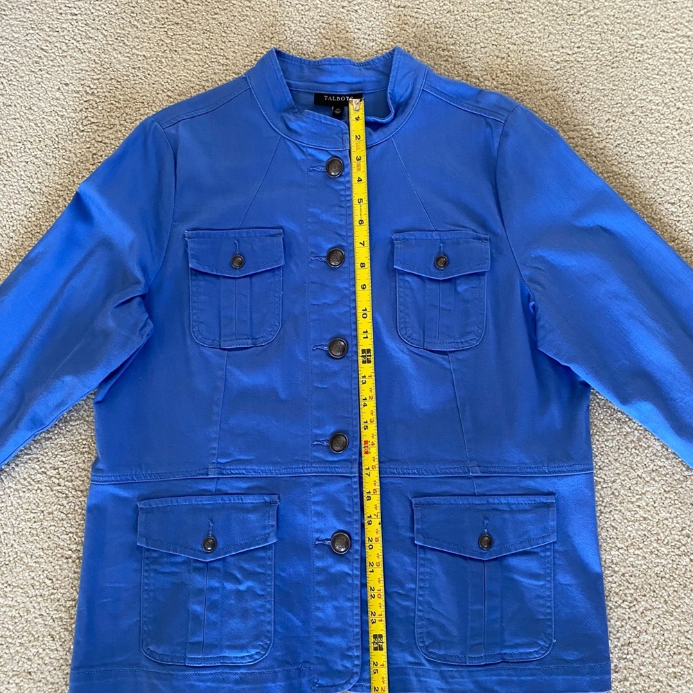Talbots Blue Blazer Structured Jacket - image 4